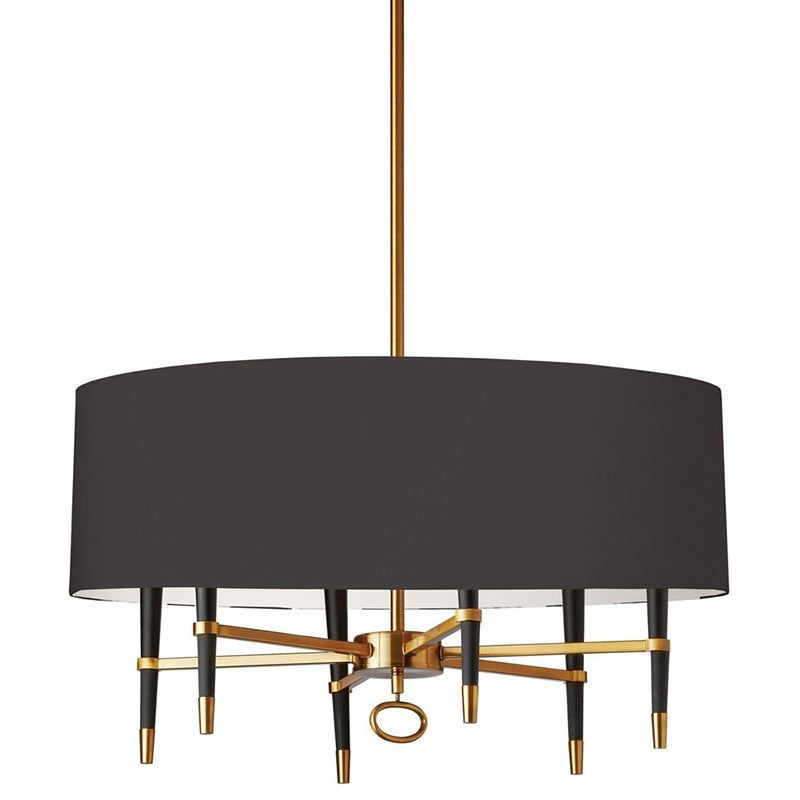 Veshaa Elegance Vintage Brass Fabric Chandelier - Letslighting
