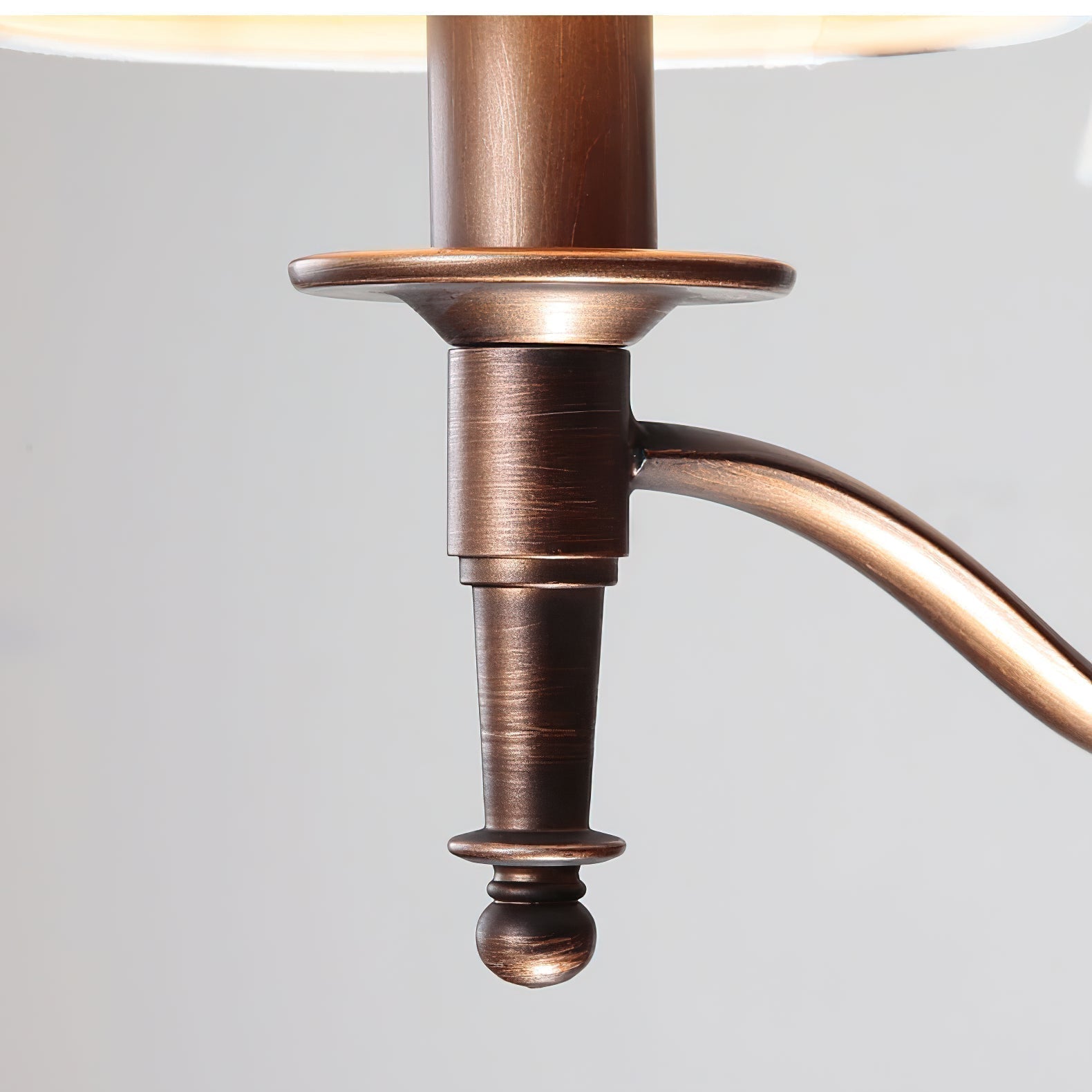 Zosolia Vintage Kronleuchter aus Messing mit Stoffbezug-Letslighting