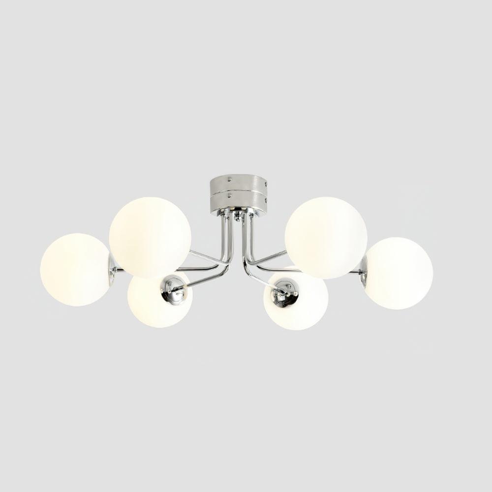 Lustra Deckenleuchte Gold Weiß Globe-Letslighting