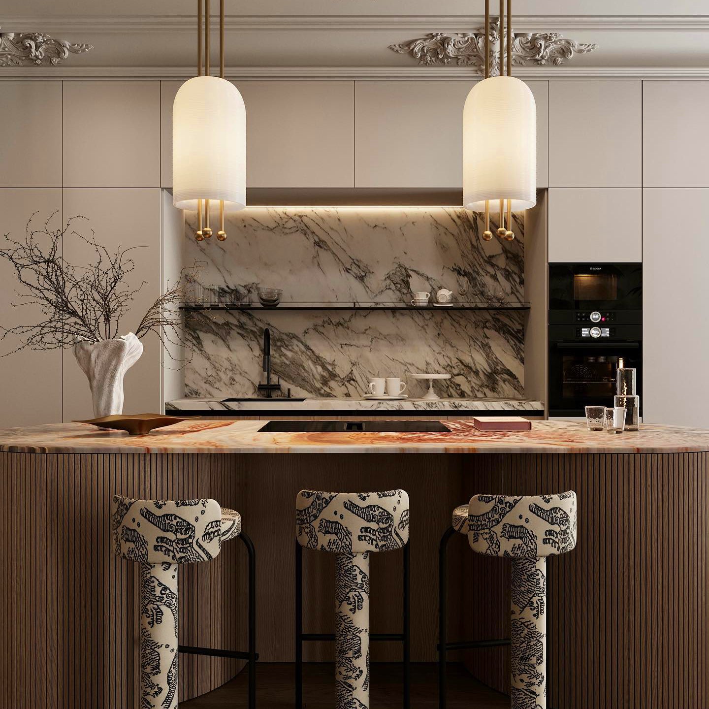 Ucaryra Eleganz Glas Laterne Pendelleuchte-Letslighting