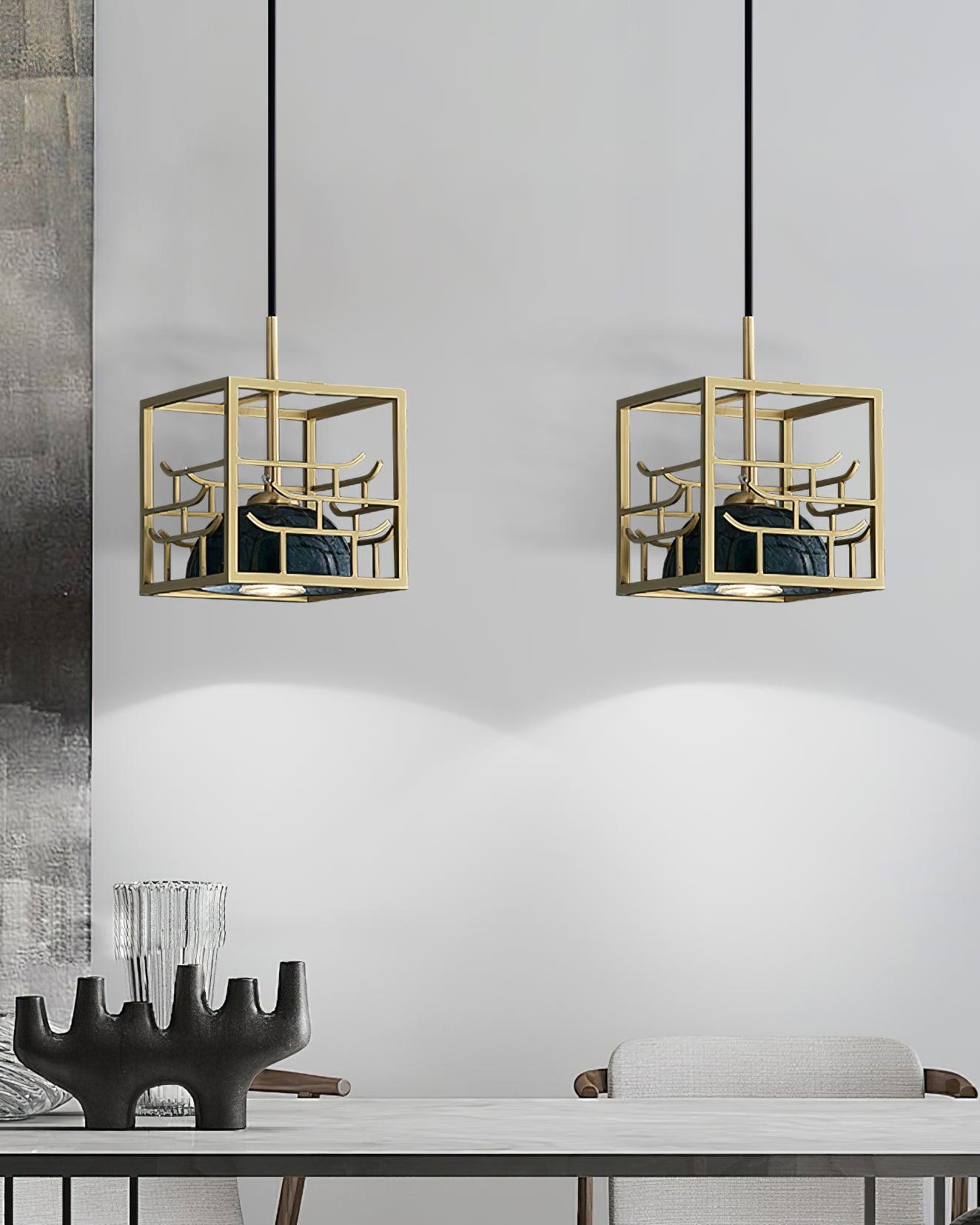 Cubo Modern Brass Pendant Lamp - Blowlighting