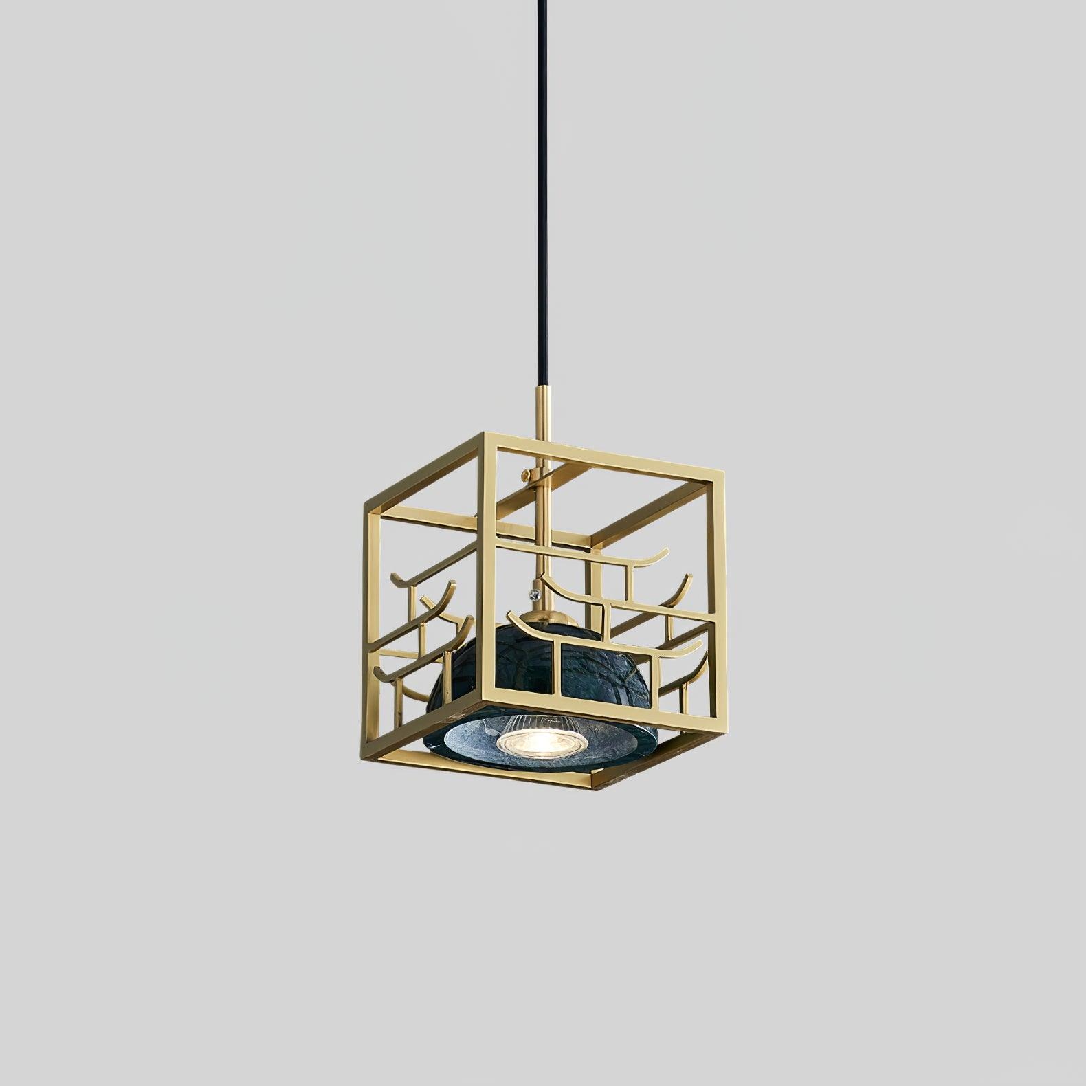 Cubo Modern Brass Pendant Lamp - Blowlighting