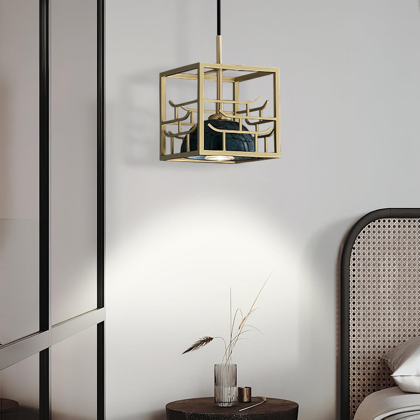 Cubo Modern Brass Pendant Lamp - Blowlighting