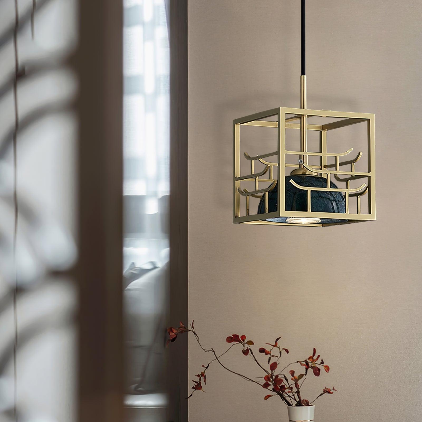 Cubo Modern Brass Pendant Lamp - Blowlighting