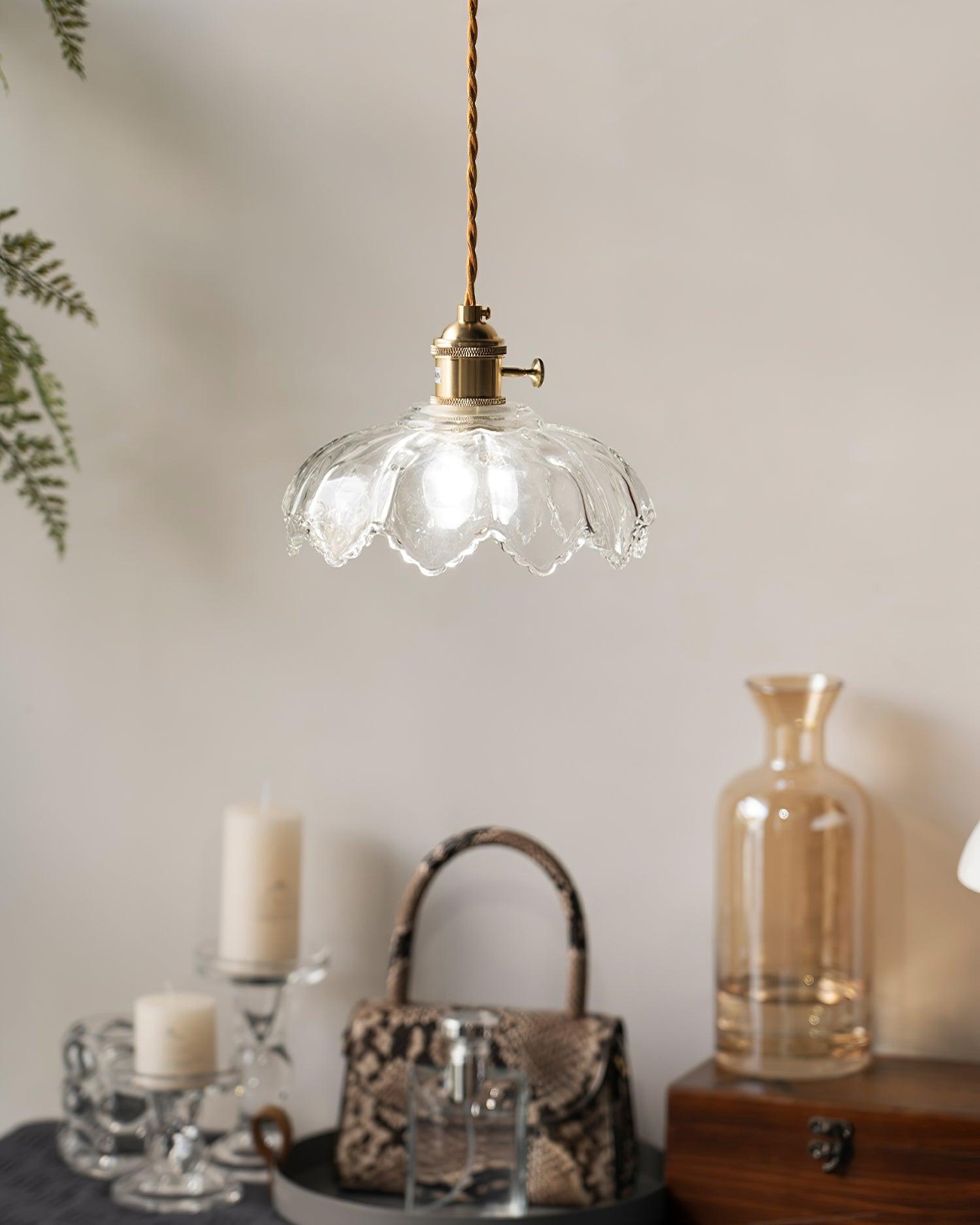 Limea Grüne Glas-Blumen-Pendelleuchte-Letslighting