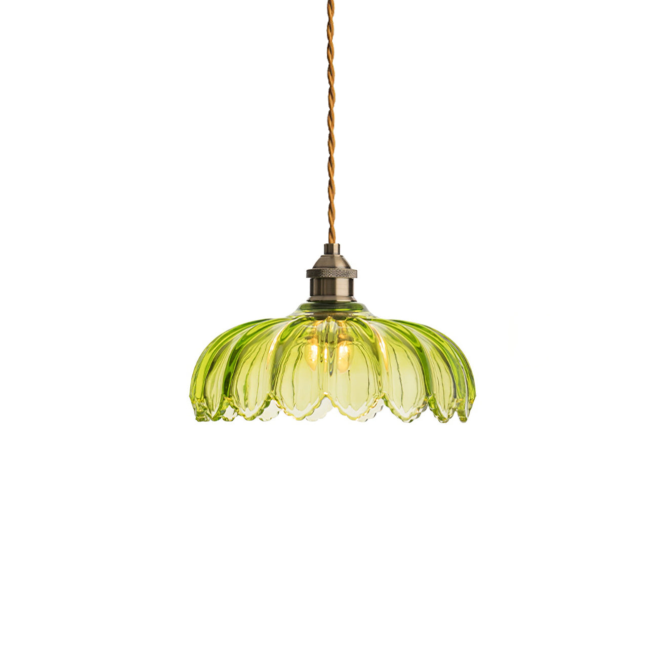 Limea Grüne Glas-Blumen-Pendelleuchte-Letslighting