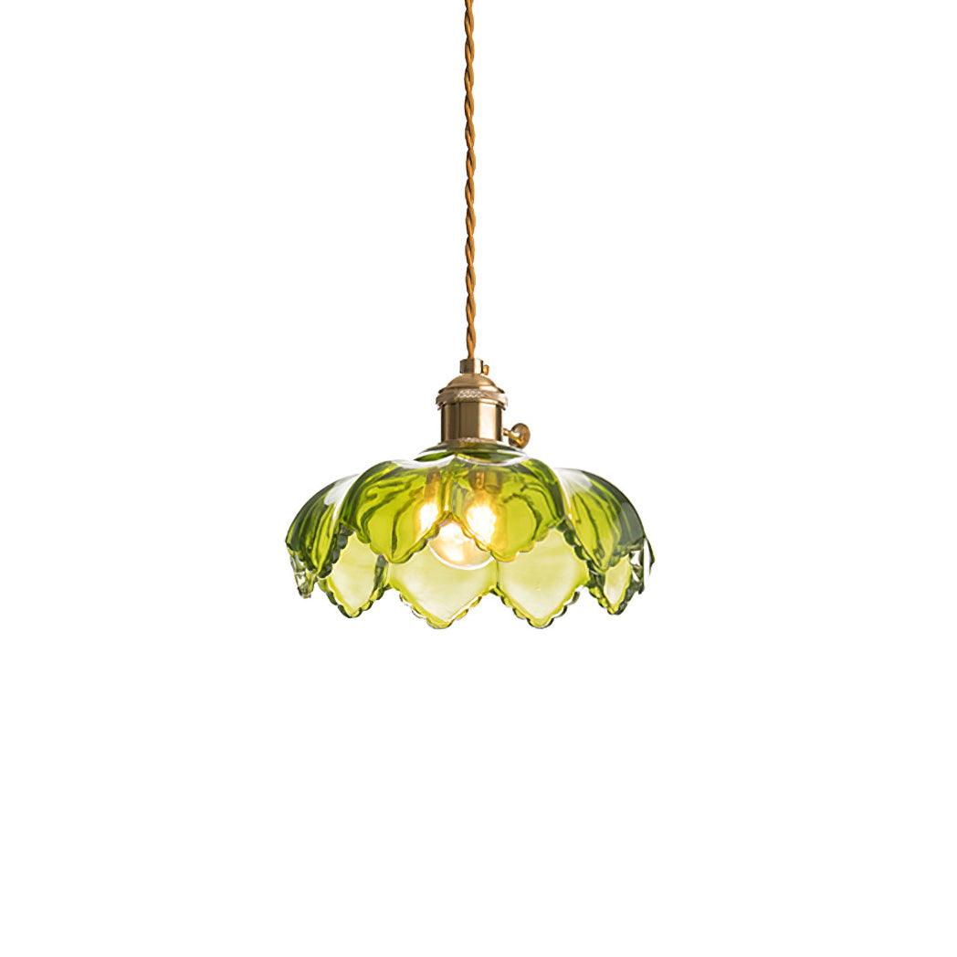 Limea Grüne Glas-Blumen-Pendelleuchte-Letslighting