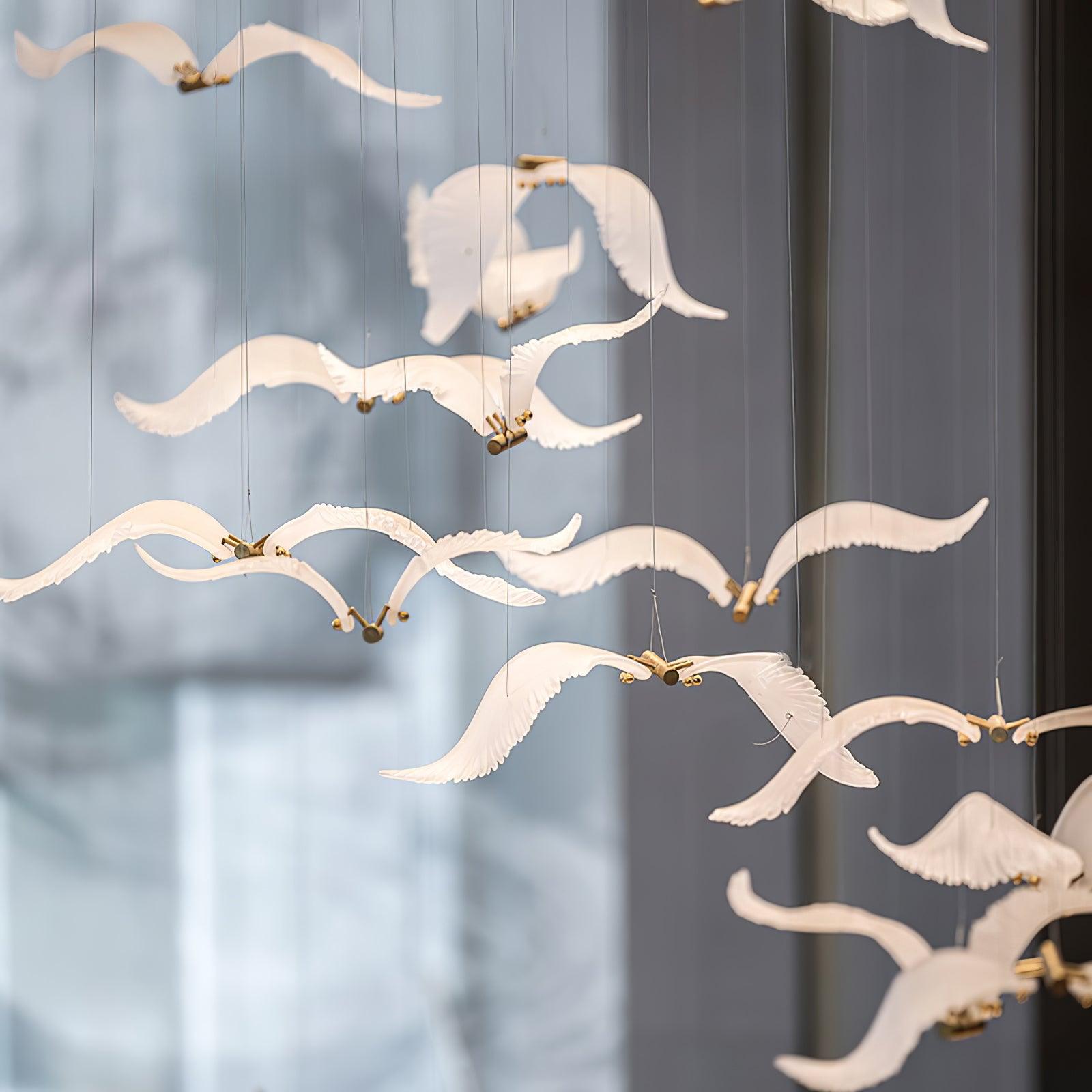 Acariel Luxury Large Seagull Glass Chandelier - Letslighting