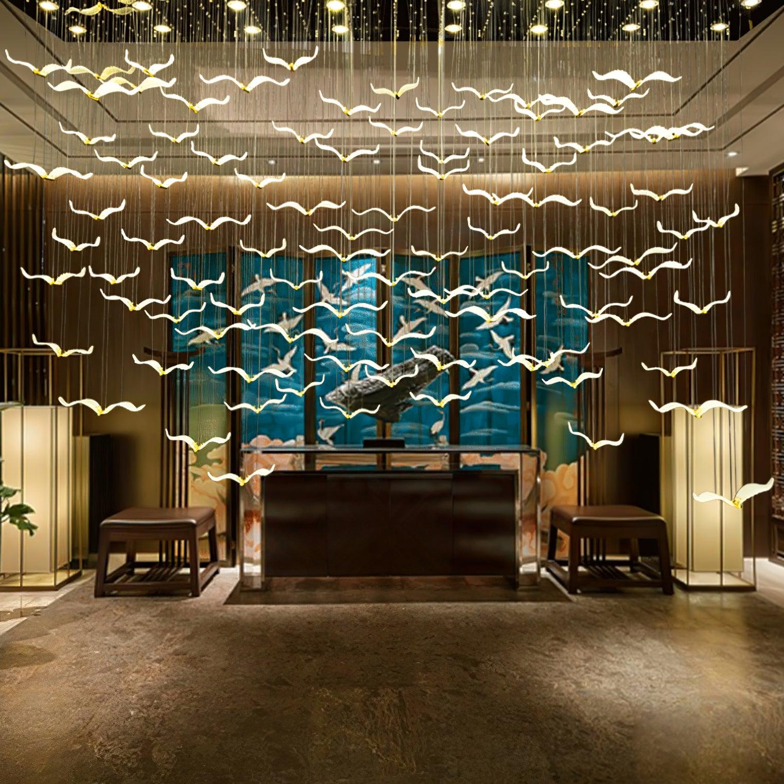 Acariel Luxury Large Seagull Glass Chandelier - Letslighting