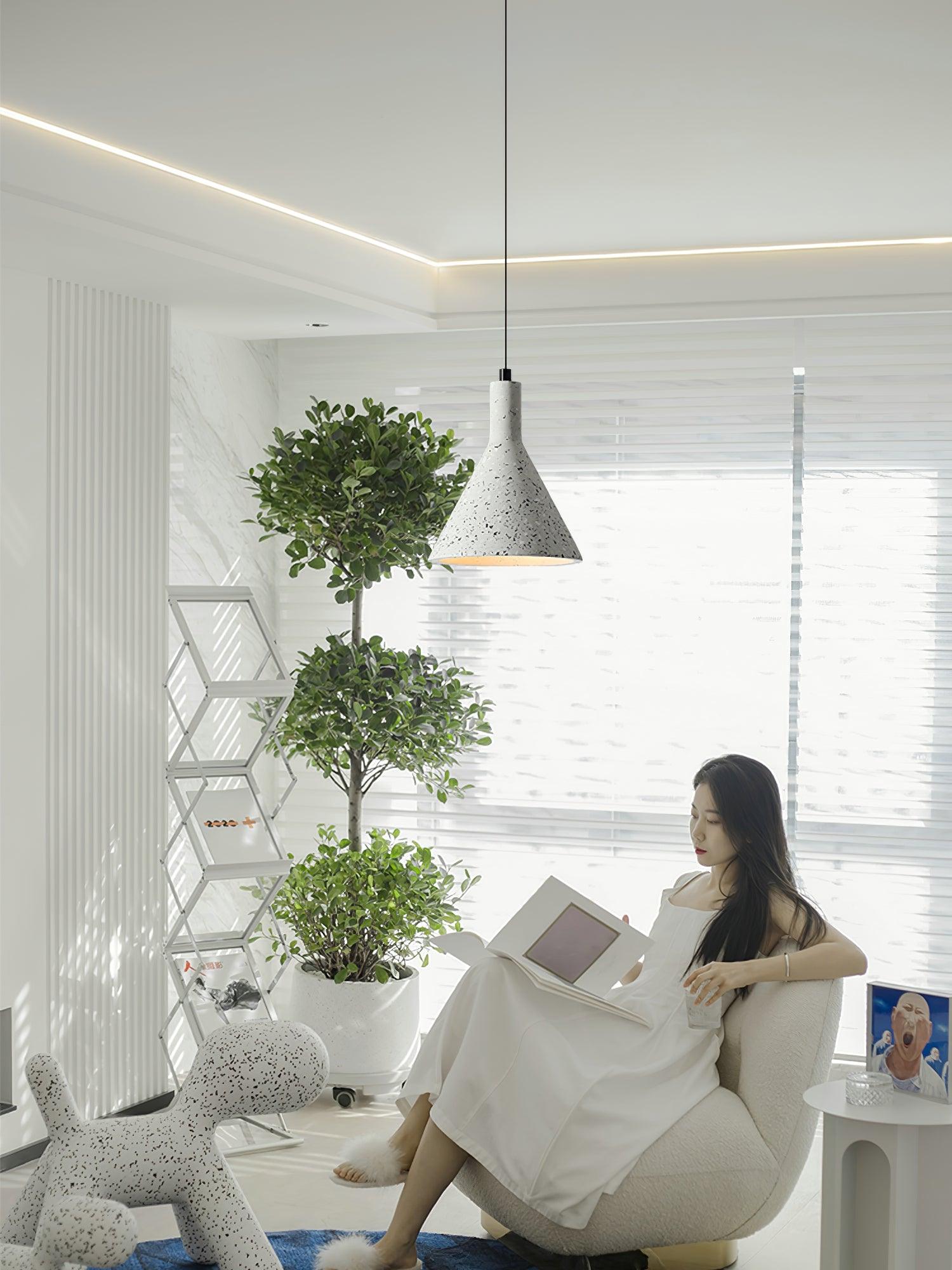 Aurshaor Minimalistische Zement Pendelleuchte-Letslighting