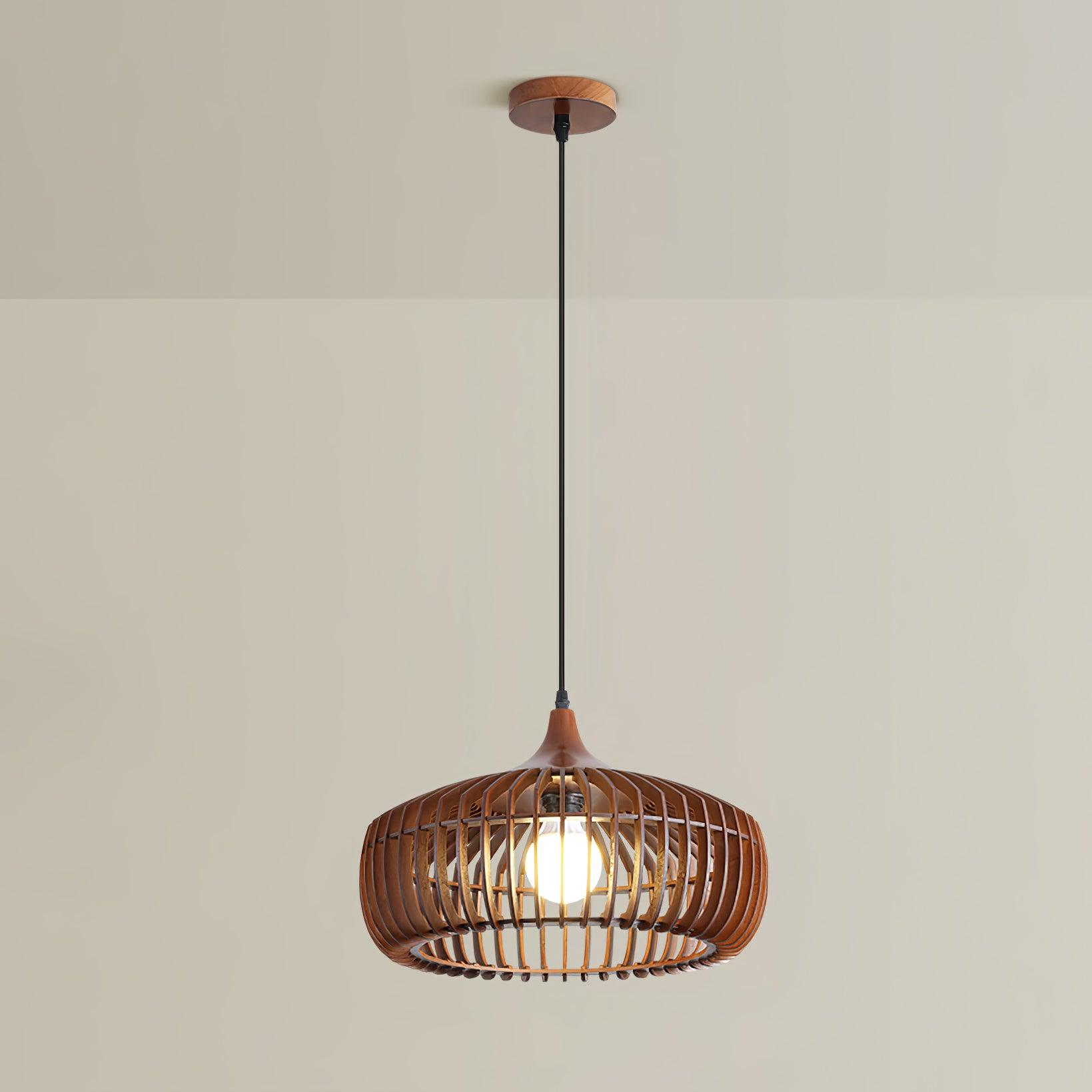 Vesva Holz Retro Pendelleuchte-Letslighting
