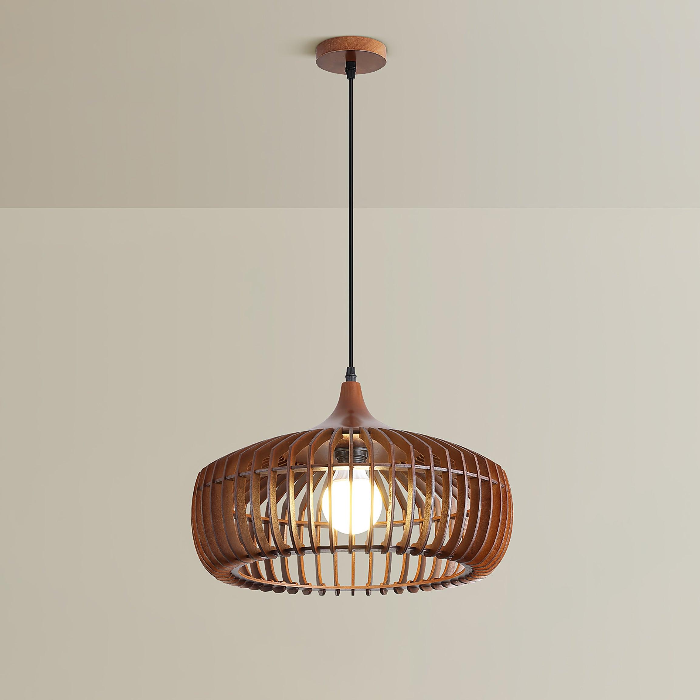 Vesva Holz Retro Pendelleuchte-Letslighting