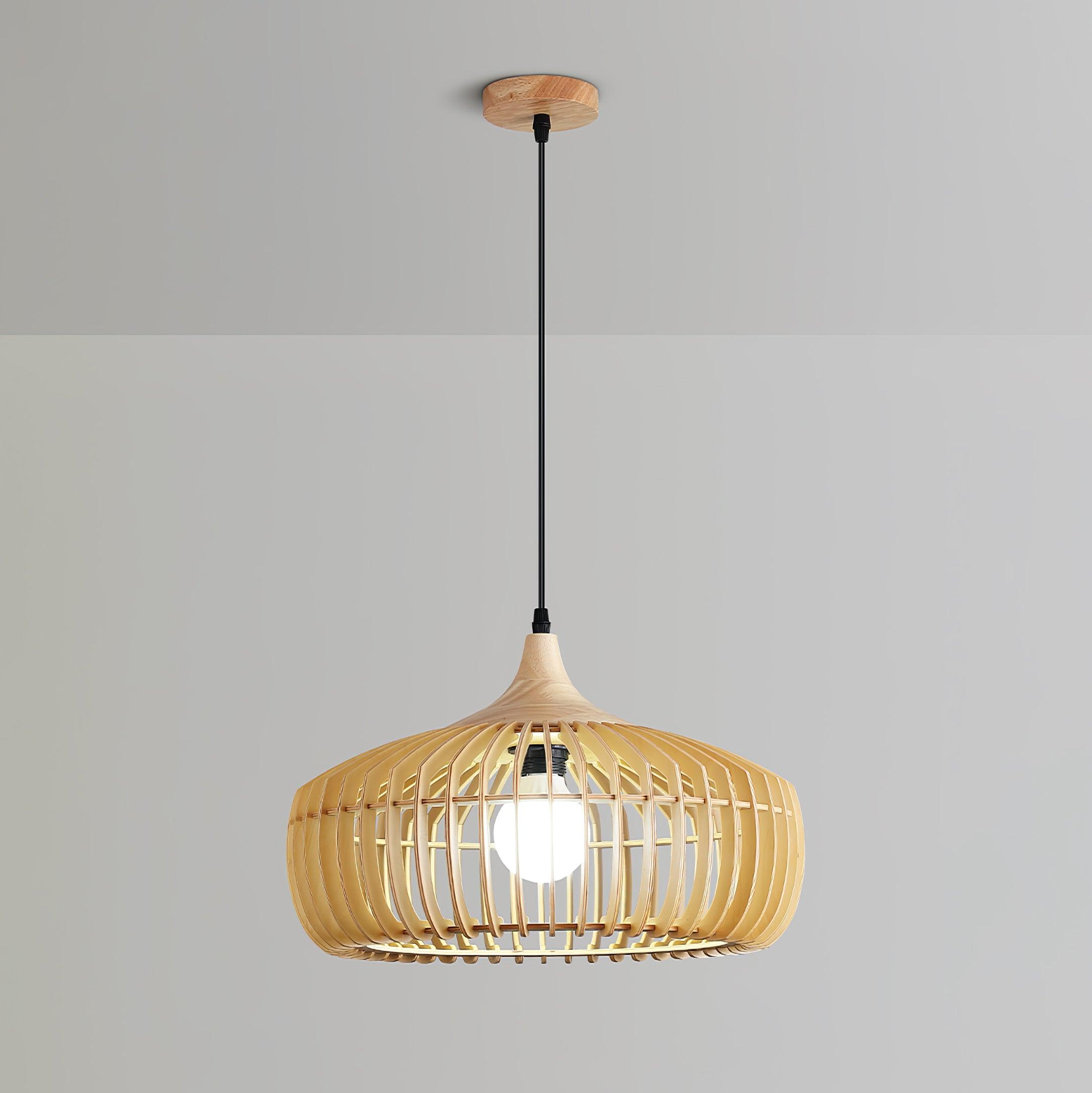 Vesva Holz Retro Pendelleuchte-Letslighting