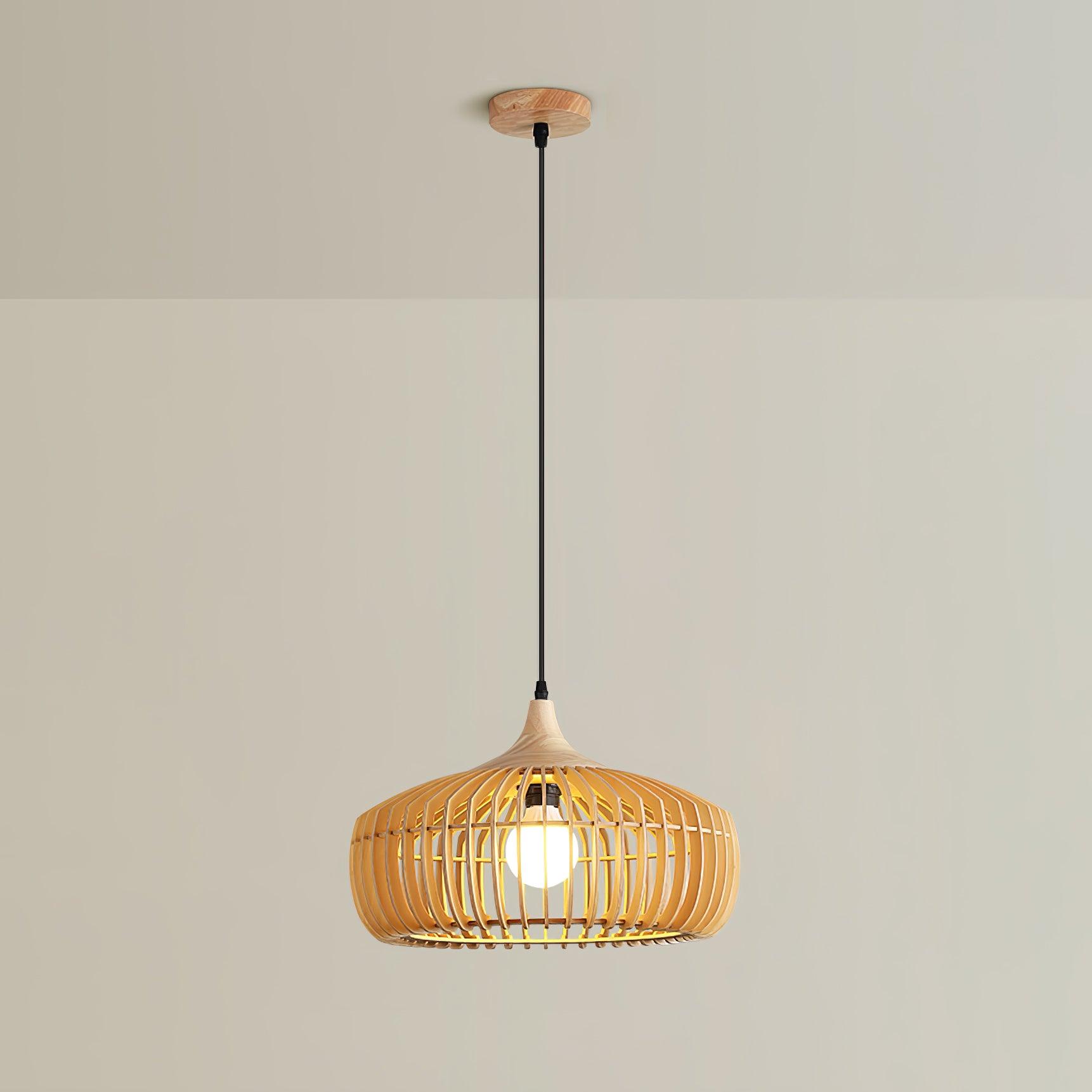 Vesva Holz Retro Pendelleuchte-Letslighting