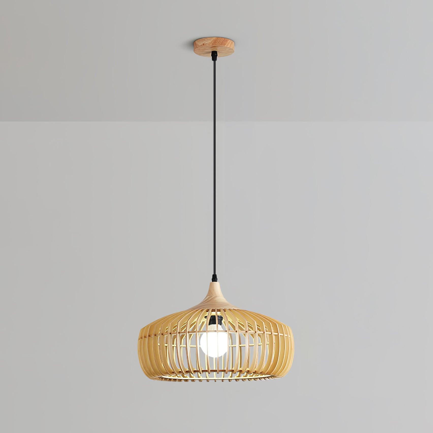 Vesva Holz Retro Pendelleuchte-Letslighting
