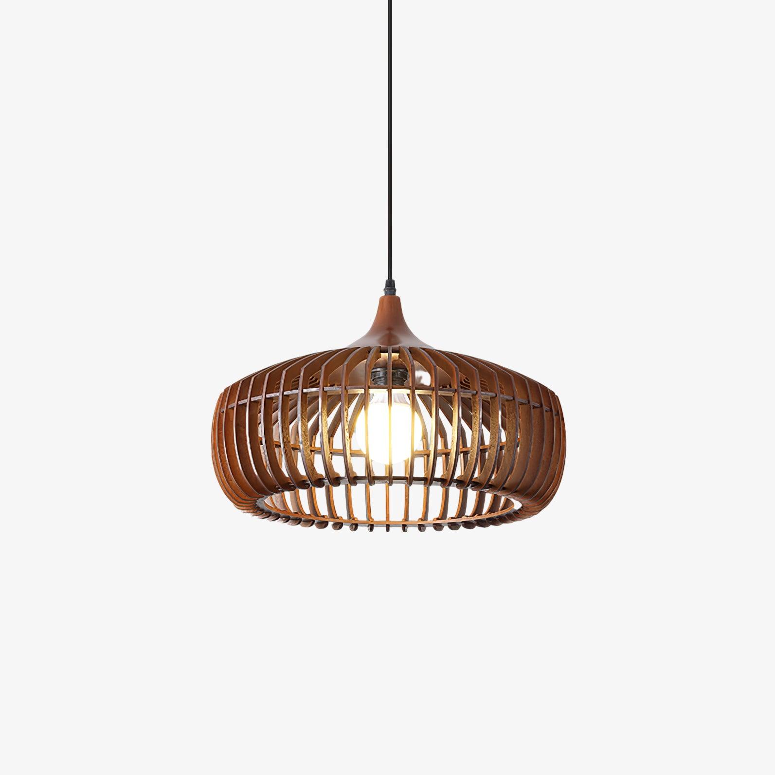 Vesva Holz Retro Pendelleuchte-Letslighting