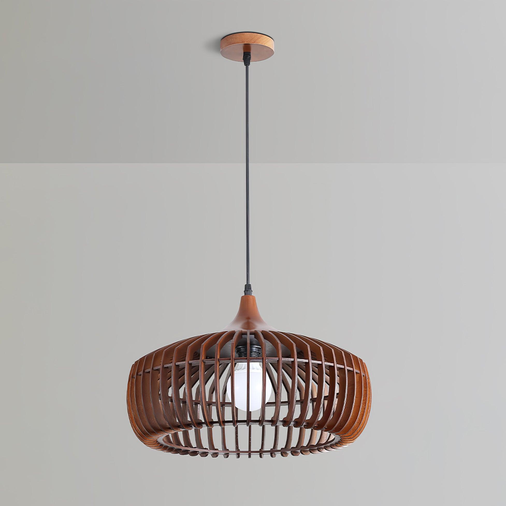 Vesva Holz Retro Pendelleuchte-Letslighting