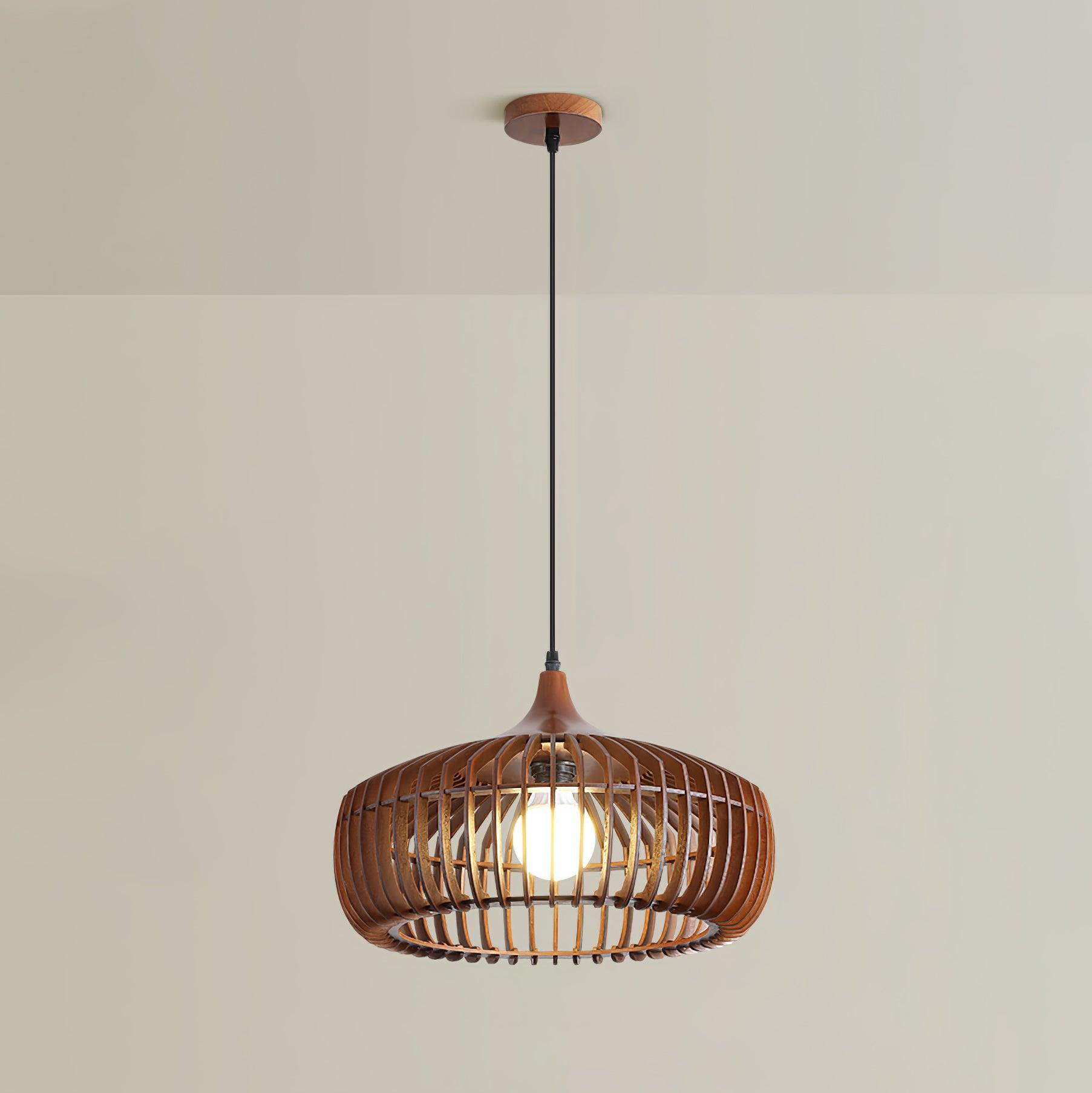 Vesva Holz Retro Pendelleuchte-Letslighting