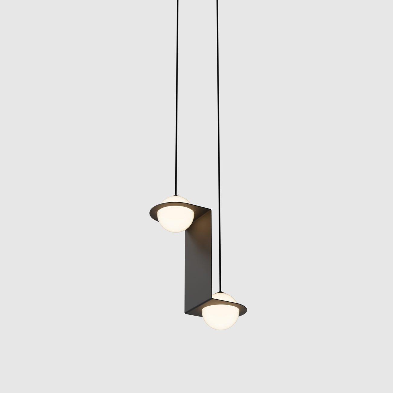 Selan Schwarze Glas-Pendelleuchte