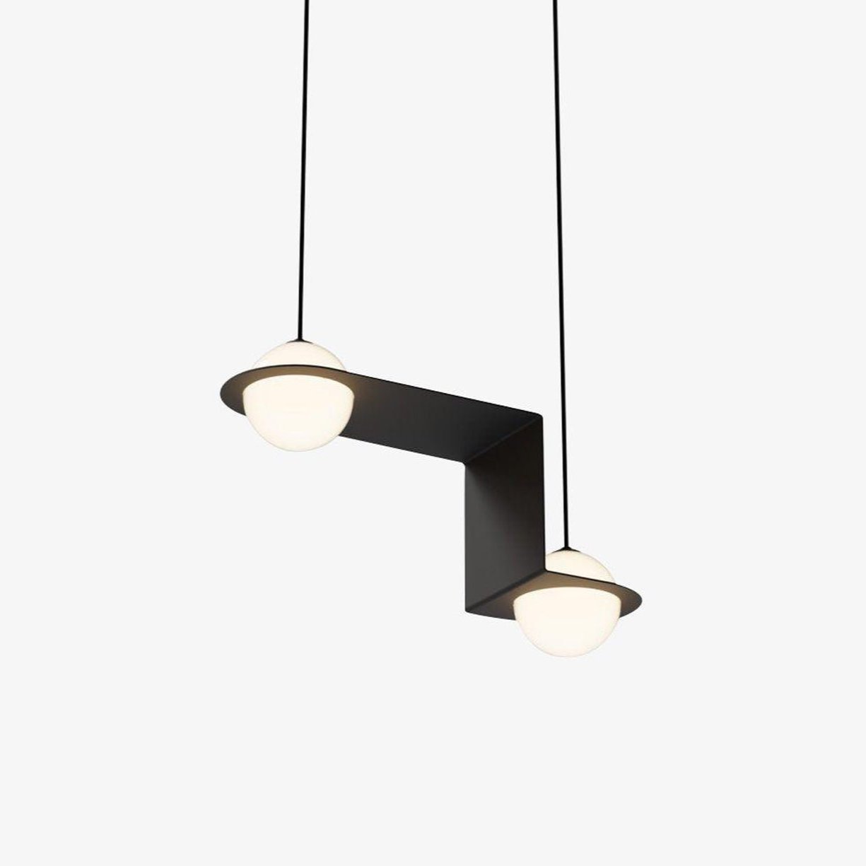 Selan Schwarze Glas-Pendelleuchte