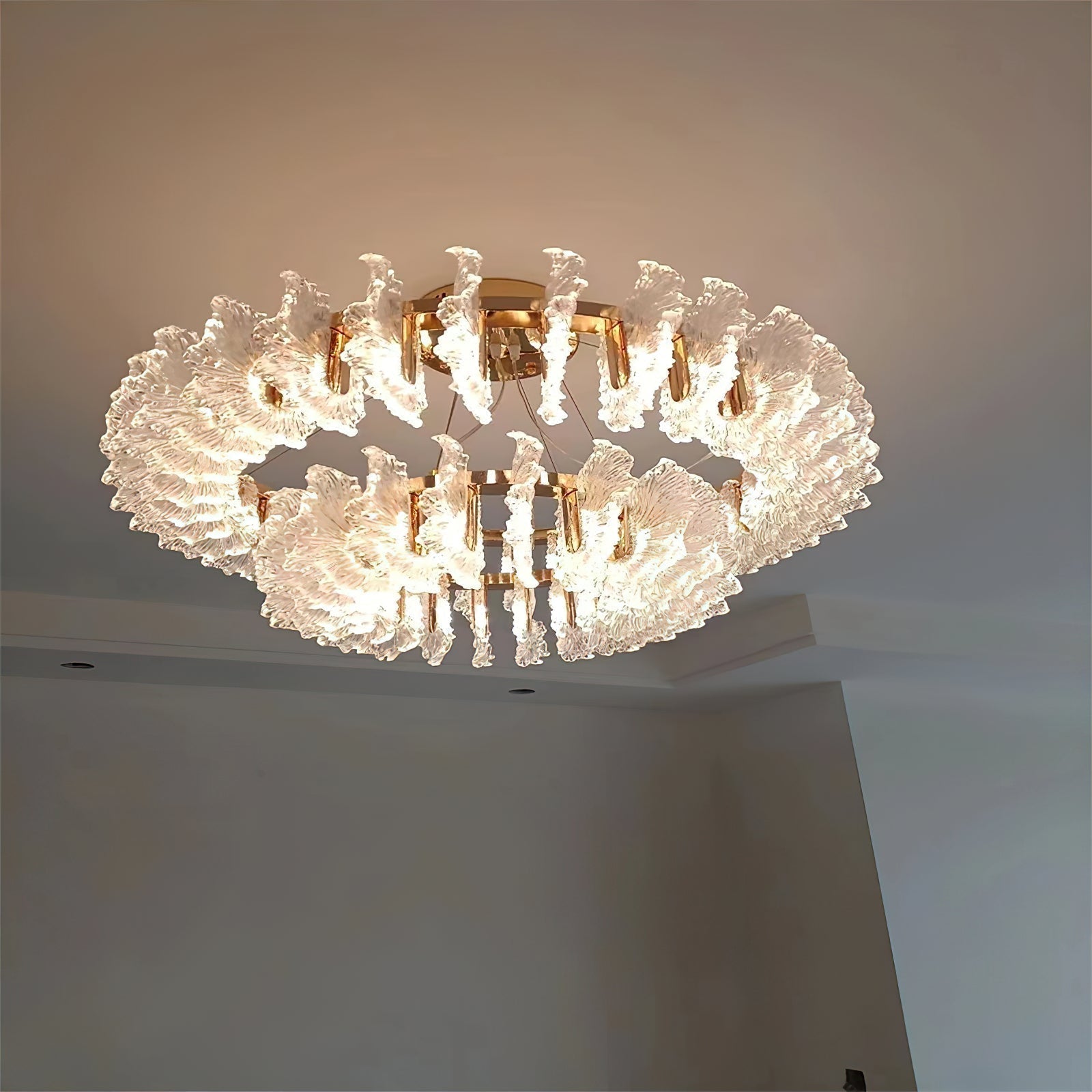 Ulcarir Luxus Blatt Glas Kronleuchter-Letslighting