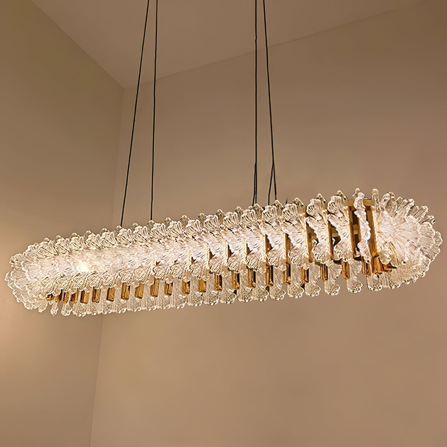 Ulcarir Luxus Blatt Glas Kronleuchter-Letslighting