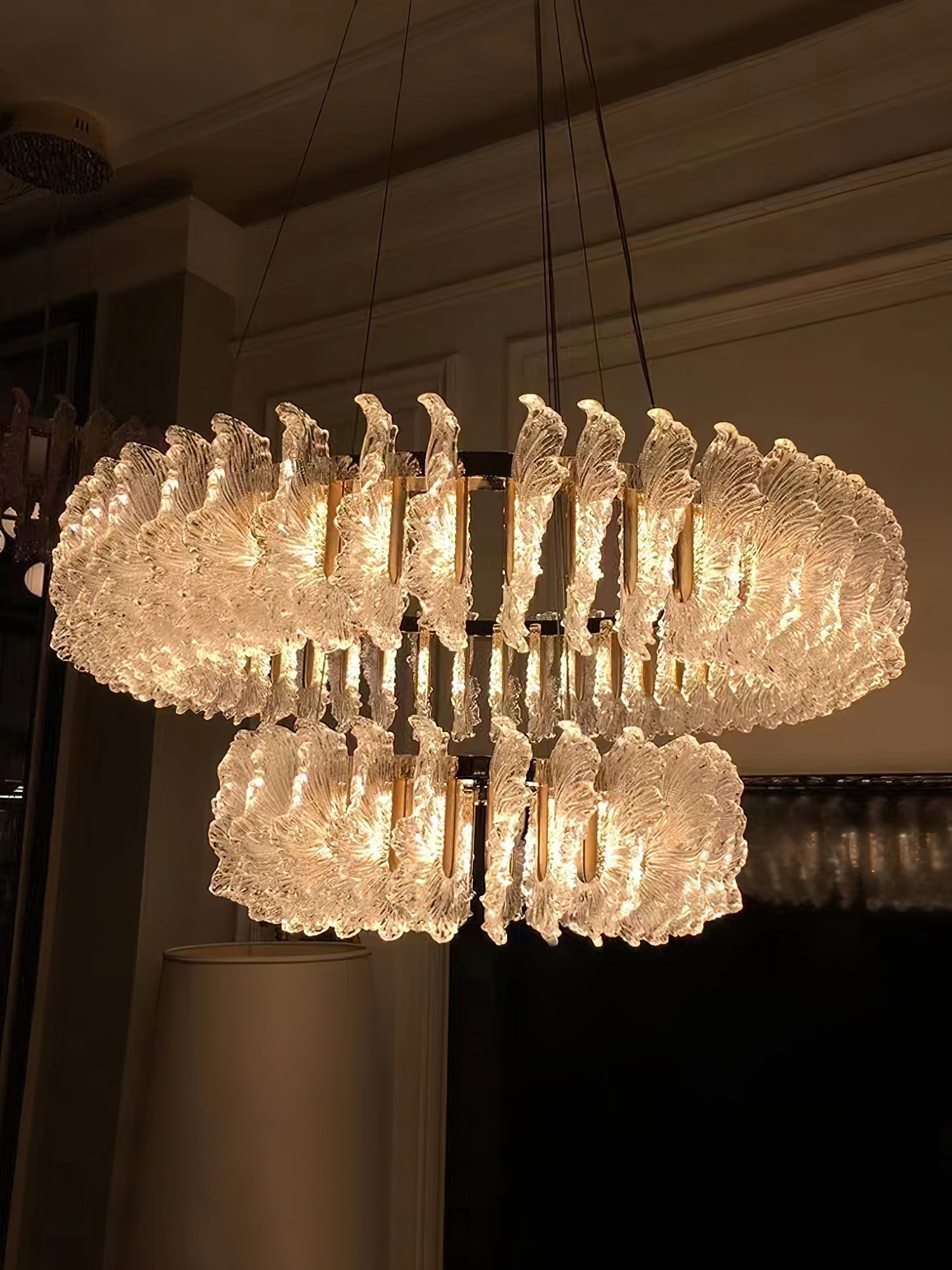 Ulcarir Luxus Blatt Glas Kronleuchter-Letslighting