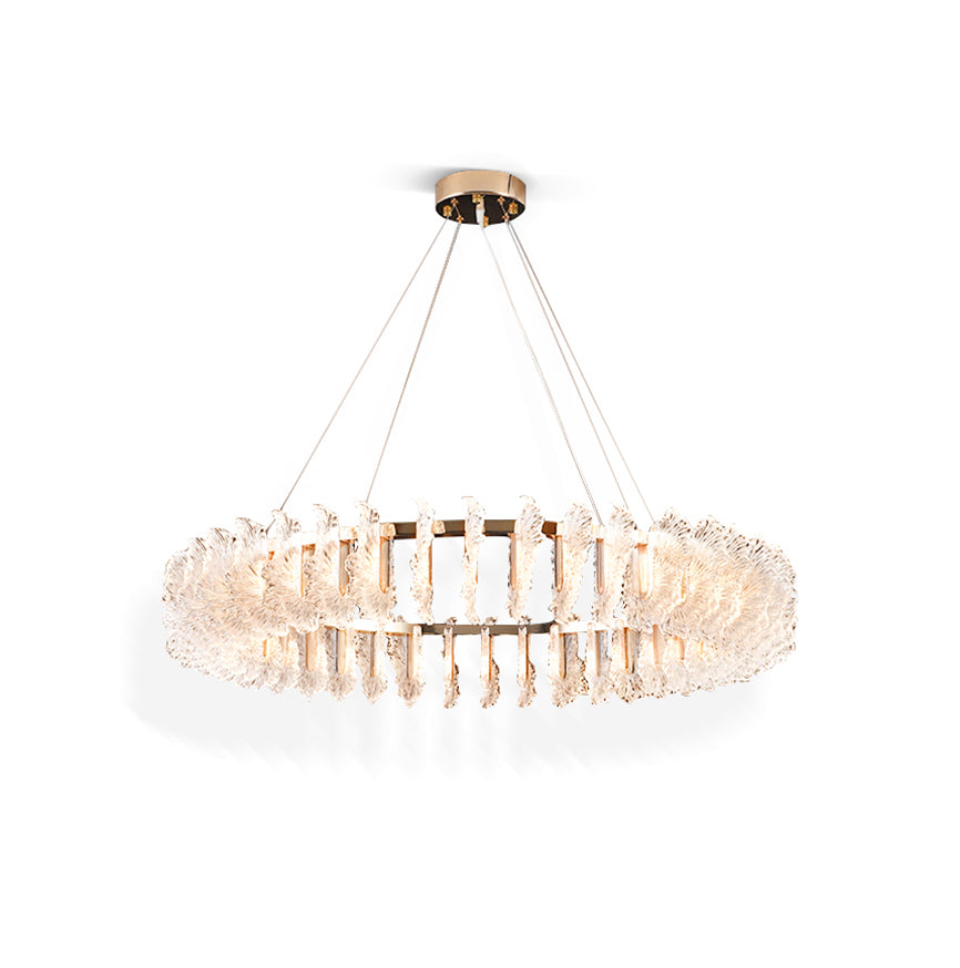 Ulcarir Luxury Leaf Glass Acrylic Chandelier - Letslighting