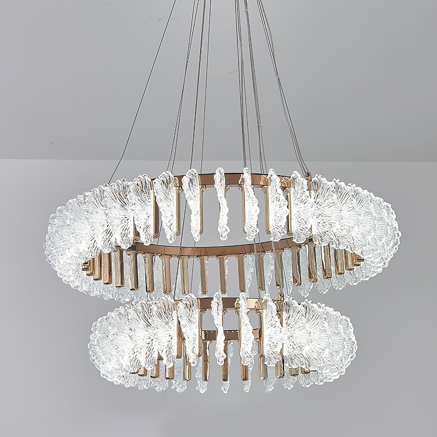 Ulcarir Luxus Blatt Glas Kronleuchter-Letslighting