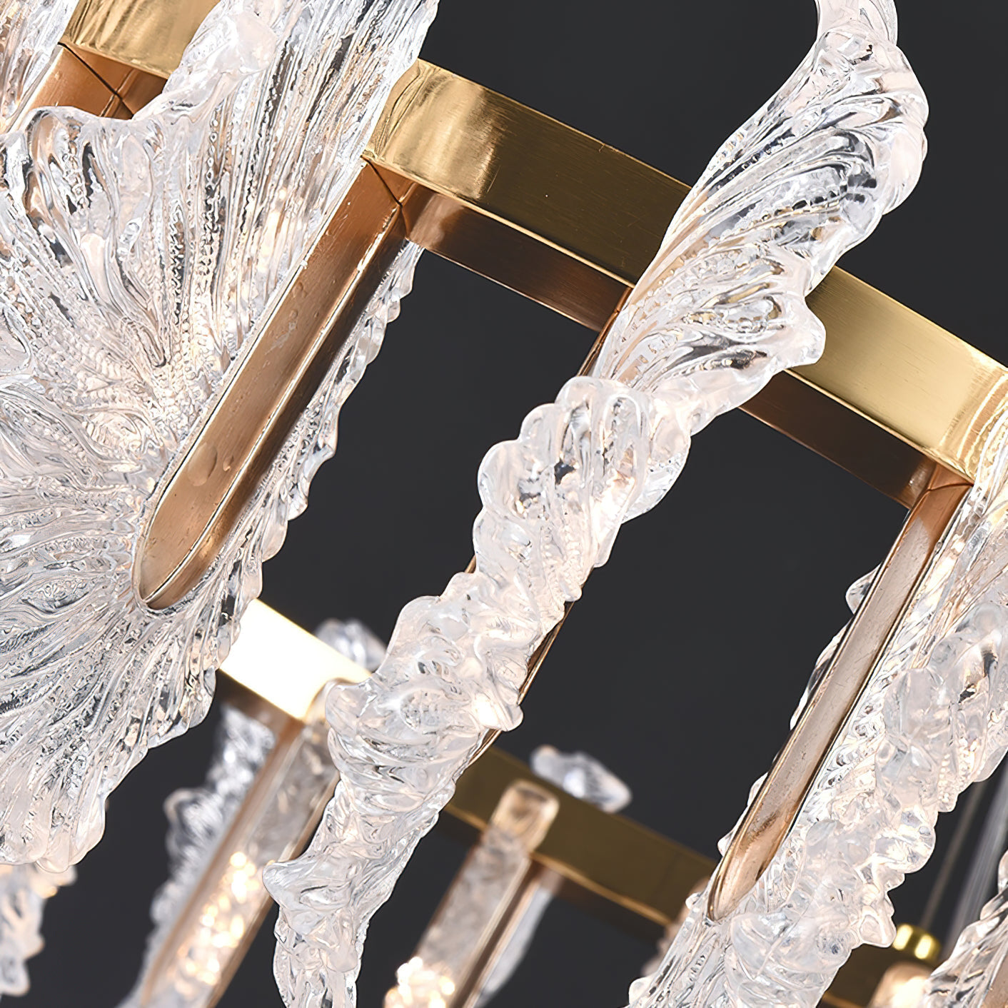 Ulcarir Luxus Blatt Glas Kronleuchter-Letslighting