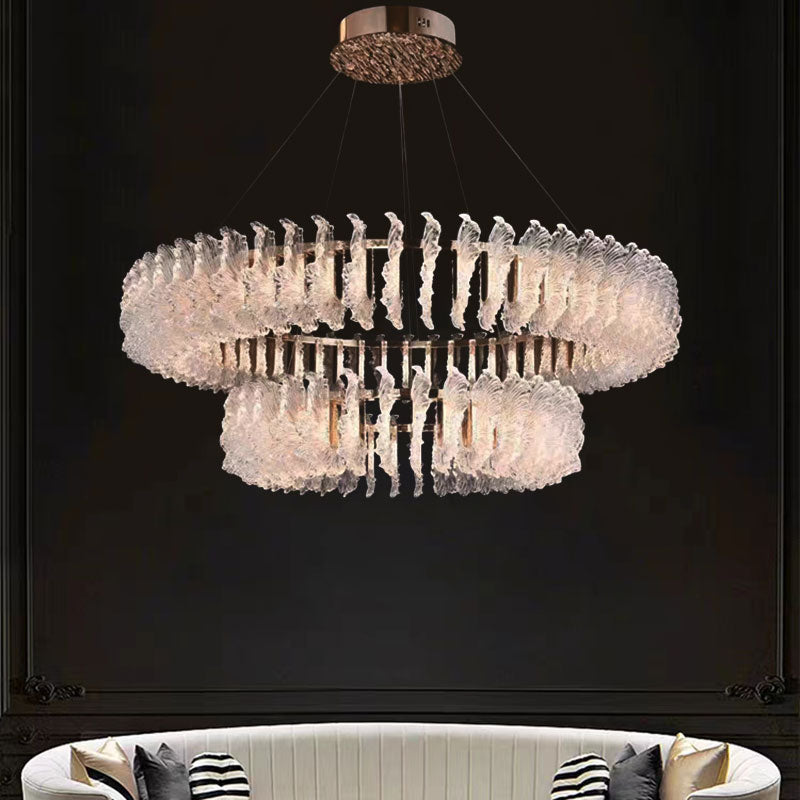 Ulcarir Luxus Blatt Glas Kronleuchter-Letslighting