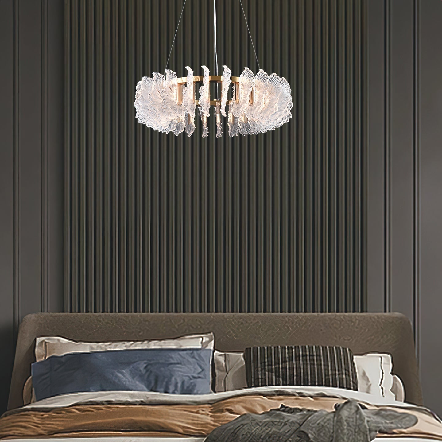 Ulcarir Luxus Blatt Glas Kronleuchter-Letslighting