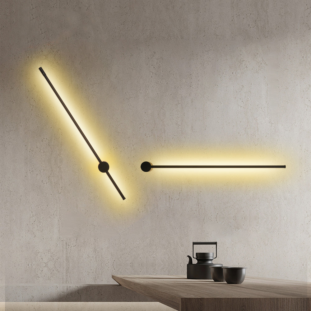 Arisha Modern Lineare LED Wandleuchte Schwarz Schlaf/Wohnzimmer Schwarz Metall