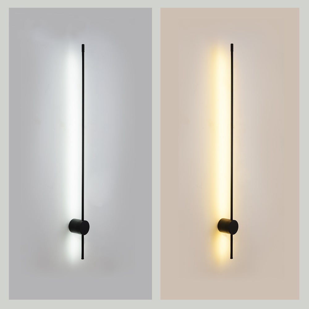 Arisha Modern Lineare LED Wandleuchte Schwarz Schlaf/Wohnzimmer Schwarz Metall