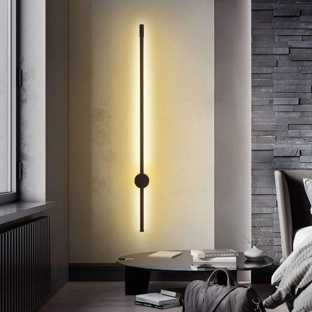 Arisha Modern Lineare LED Wandleuchte Schwarz Schlaf/Wohnzimmer Schwarz Metall