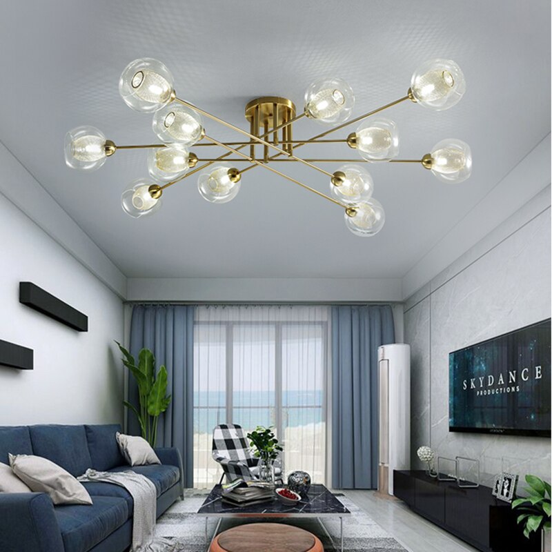 Valentina Modern LED Kronleuchter Metall Glas Esszimmer Schlafzimmer