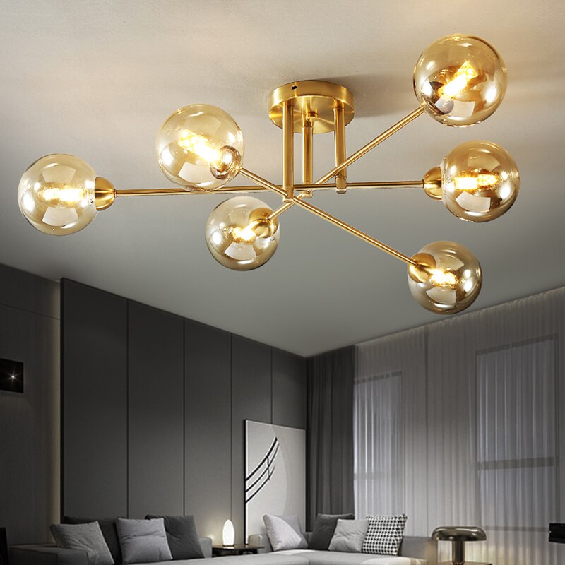 Valentina Modern LED Kronleuchter Metall Glas Esszimmer Schlafzimmer