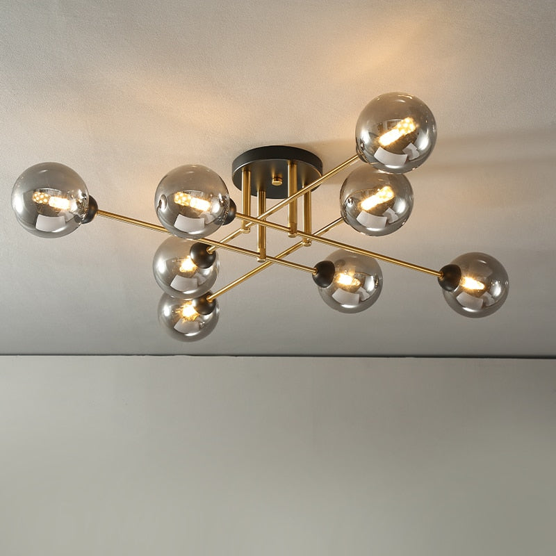 Valentina Modern LED Kronleuchter Metall Glas Esszimmer Schlafzimmer