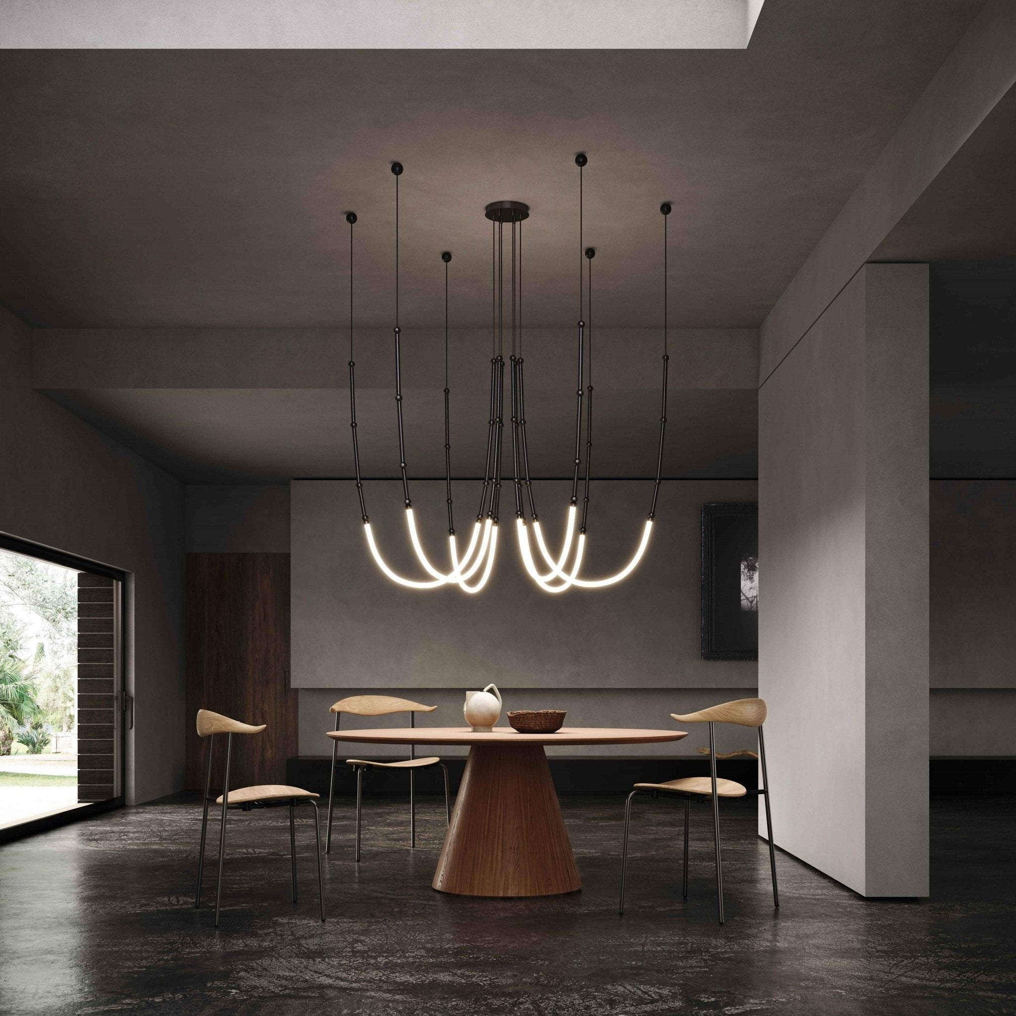 Lustra Kronleuchter Leda LED Flexibel Modern Skulptural-Letslighting