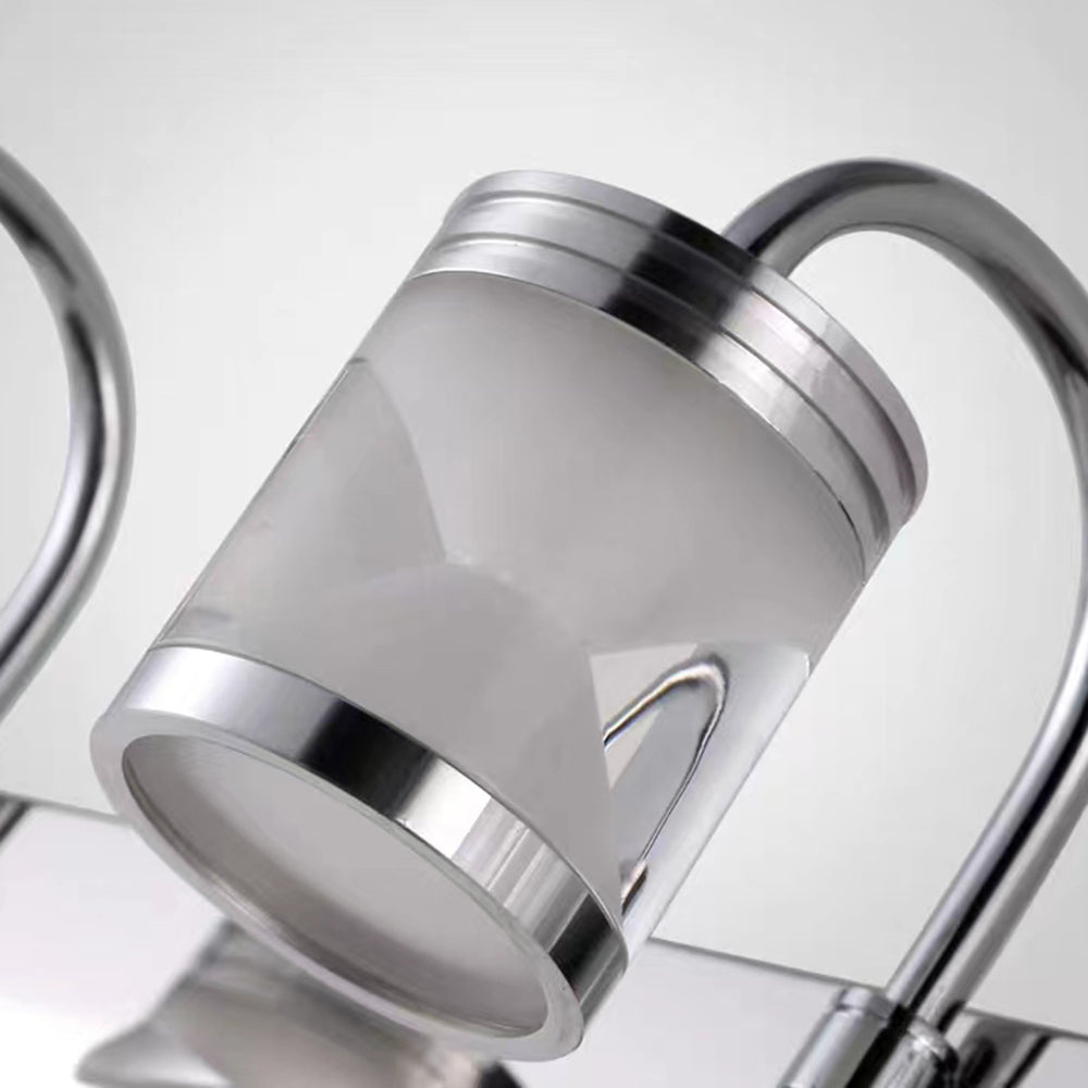 Arisha Modern Laterne LED Wandleuchte Silber Badezimmer Innen Metall&Acryl