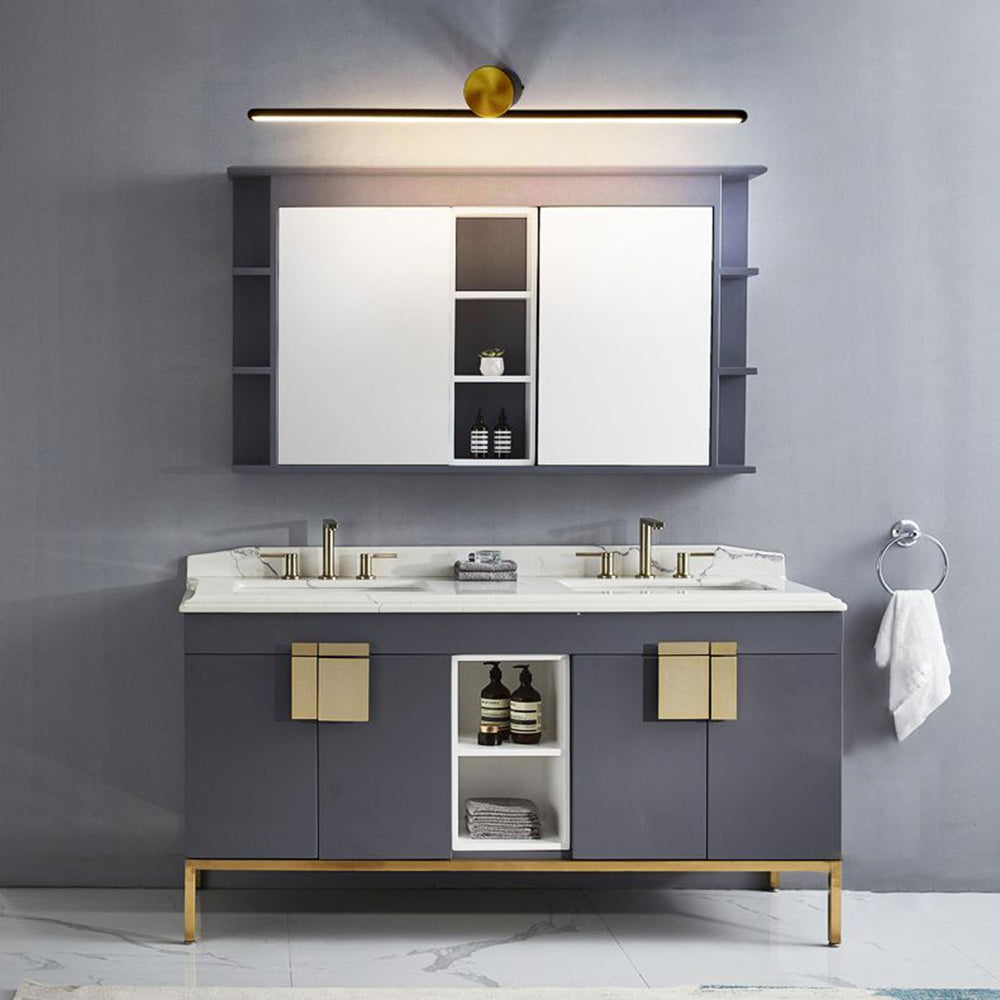 Arisha Modern Metal Linear Wandleuchte Schwarz/Weiß Wohnzimmer