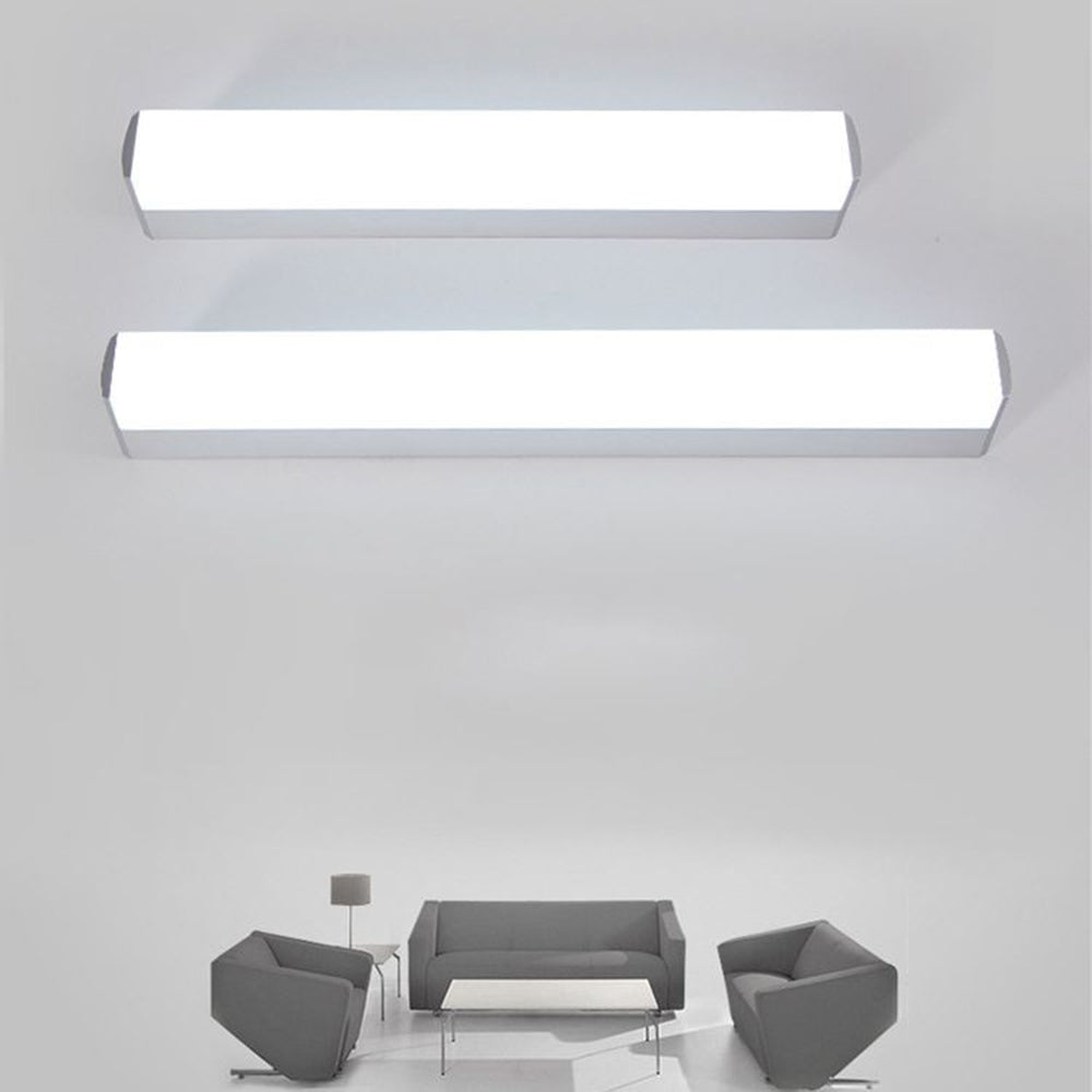 Arisha Modern Rechteckig Acryl Spiegel Front Vanity Wandleuchte, Weiß