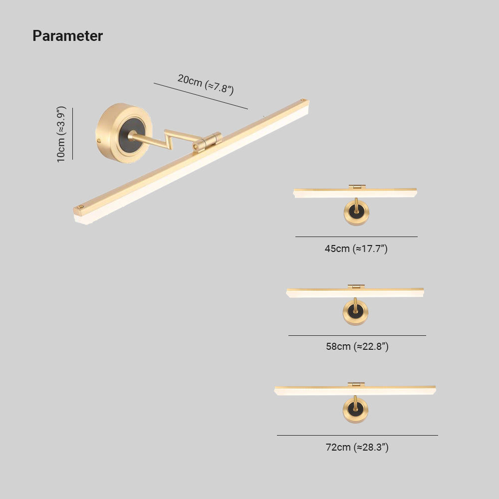 Arisha Modern Linear LED Wandleuchte Schwarz/Gold Badezimmer Metall&Acryl