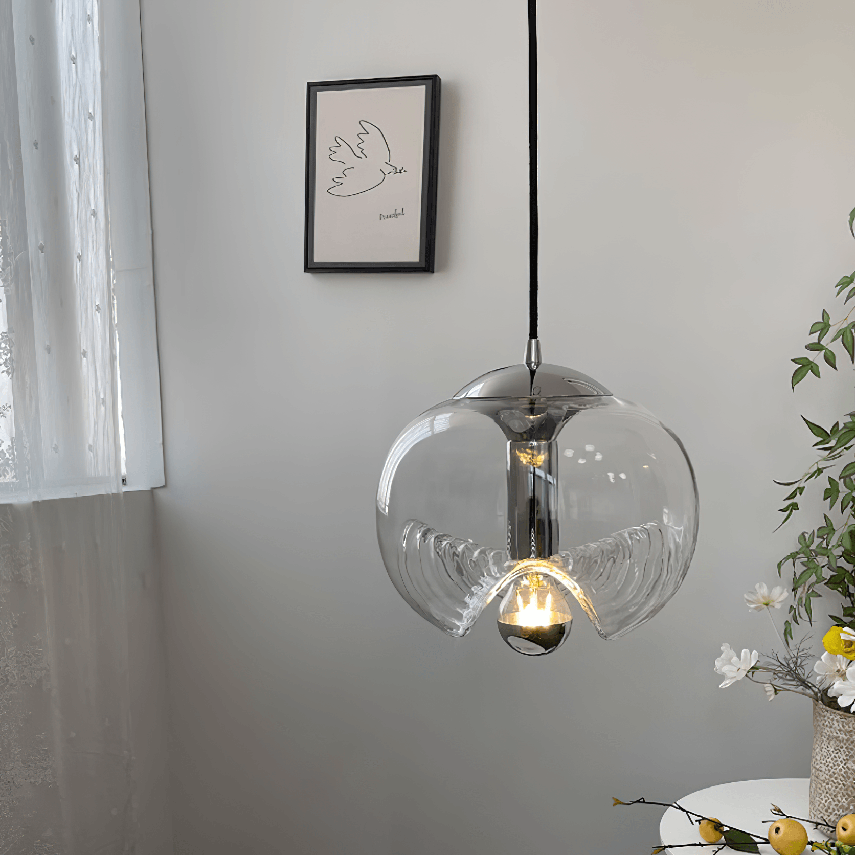 Fivelle Pendelleuchte Modern Glas Mit Warmem Bernstein-Letslighting
