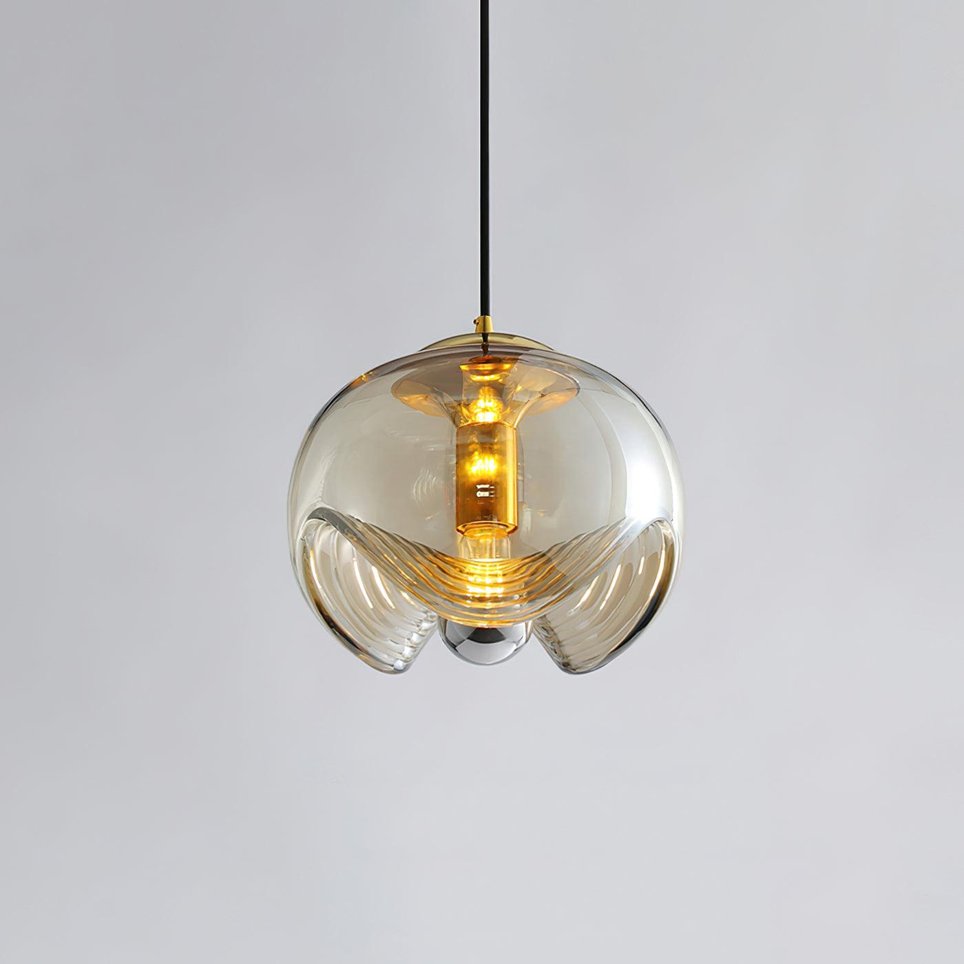Fivelle Pendelleuchte Modern Glas Mit Warmem Bernstein-Letslighting