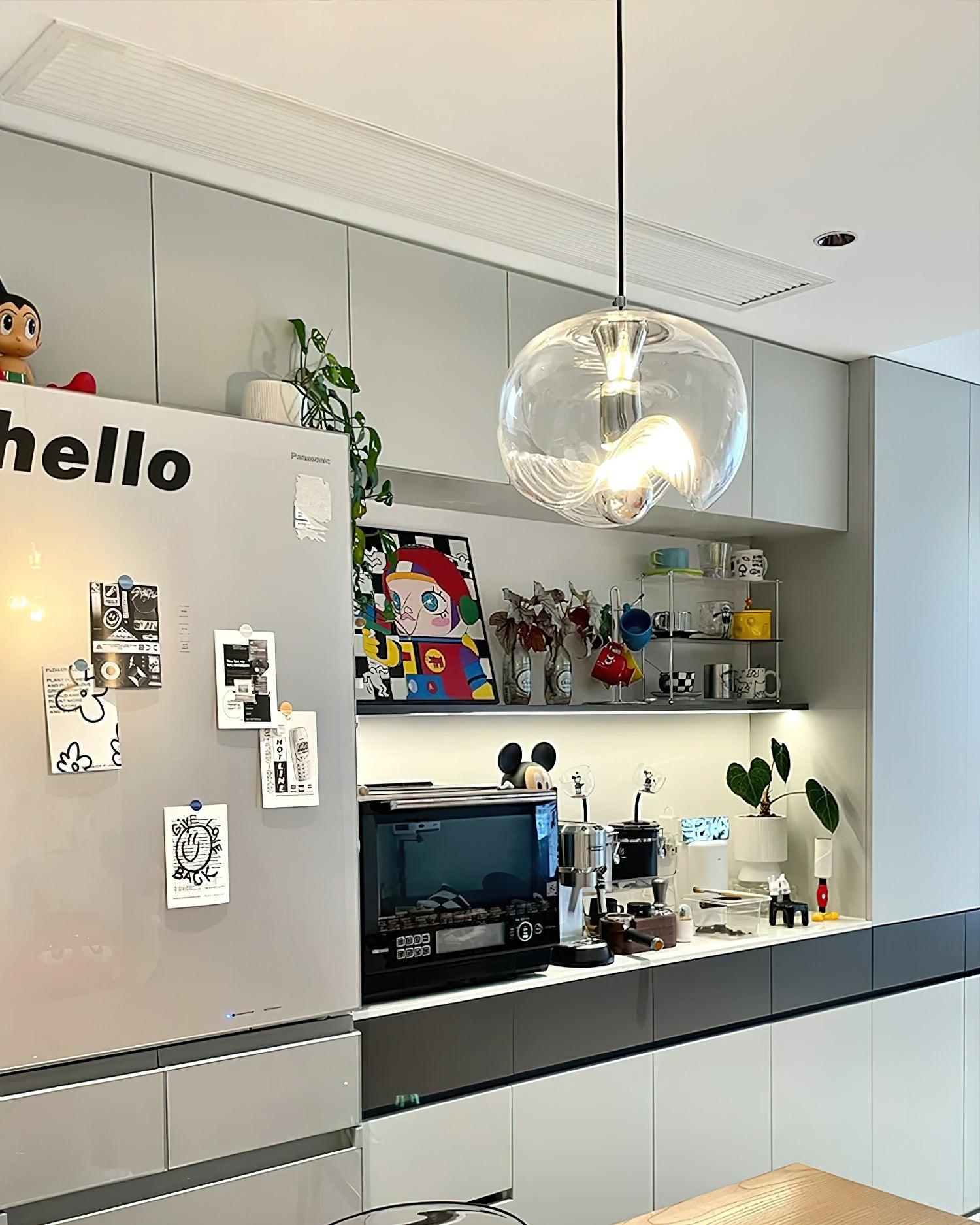 Fivelle Pendelleuchte Modern Glas Mit Warmem Bernstein-Letslighting