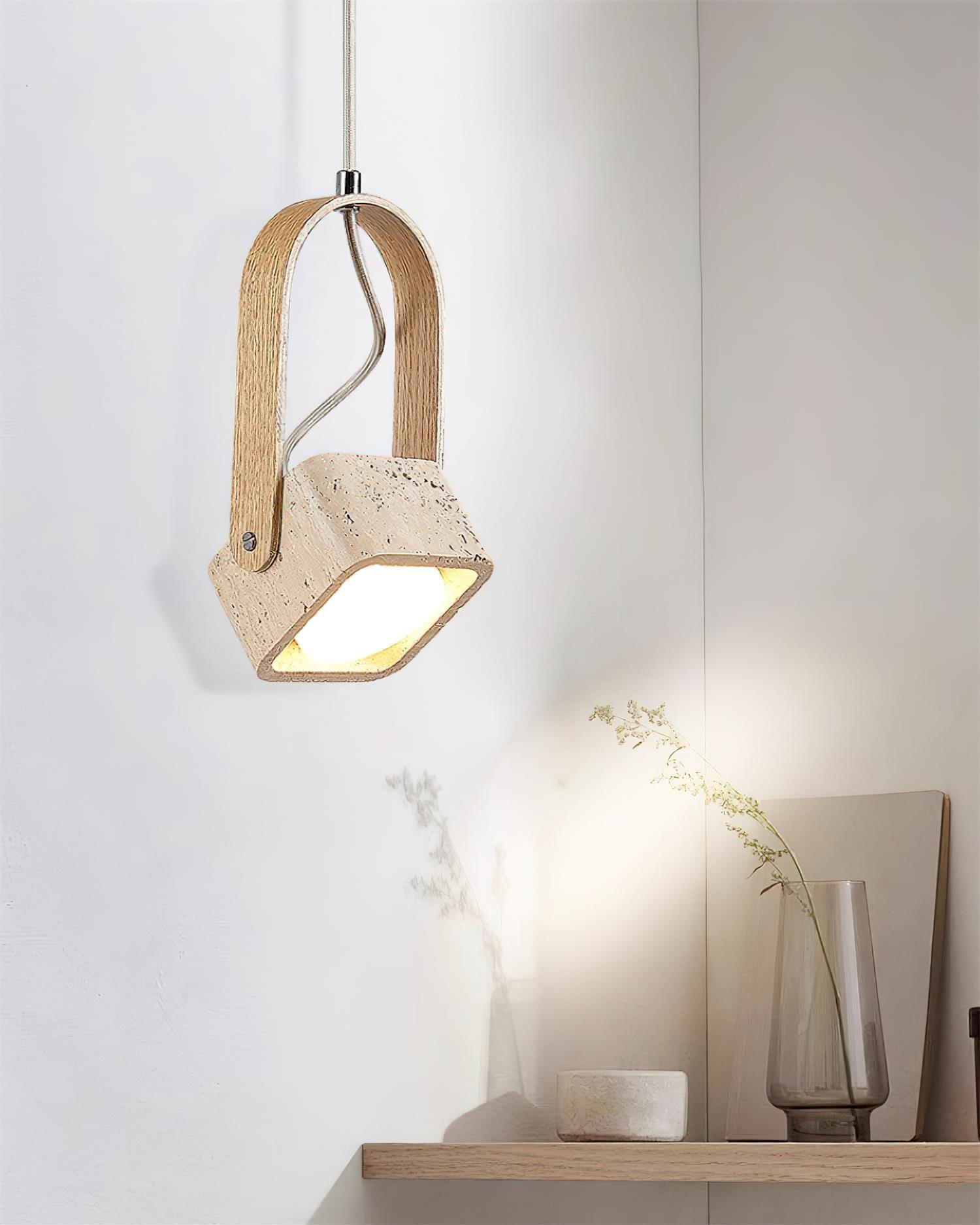Cesta Pendant Light Square Yellow Travertine - Letslighting