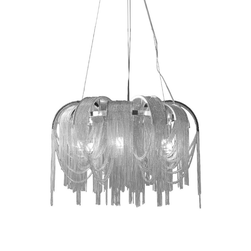 Lustra Kronleuchter Geschichtete Kette Nickel Luxus-Letslighting