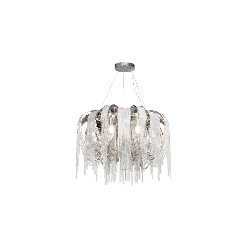 Lustra Kronleuchter Geschichtete Kette Nickel Luxus-Letslighting