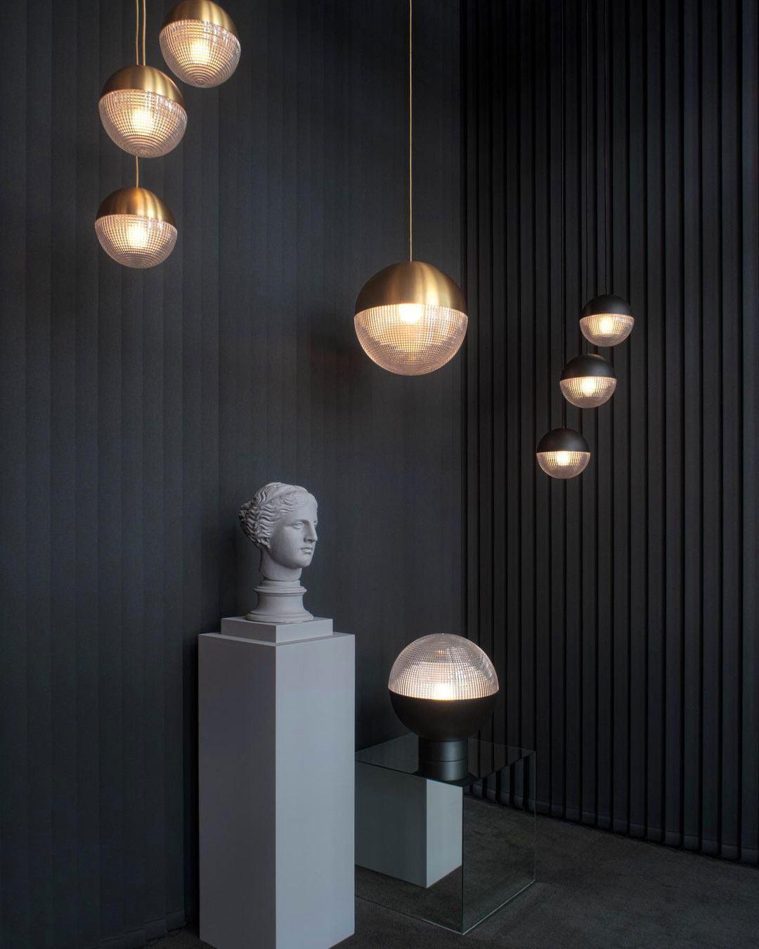 Solara Pendelleuchte Messing Glas Modern-Letslighting